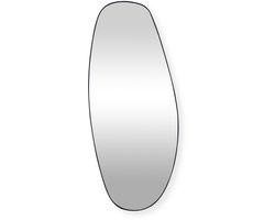 SensaHome Leandro Wandspiegel – Organische Spiegel – Asymmetrisch Design – 120x50 cm – Zwart