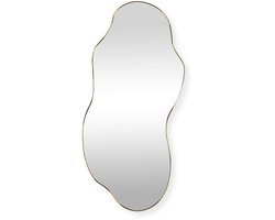 SensaHome Luciano Wandspiegel – Organische Spiegel – Asymmetrisch Design – 120x60 cm – Goud