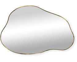 SensaHome Matteo Wandspiegel – Organische Spiegel – Asymmetrisch Design – 60x40 cm – Goud