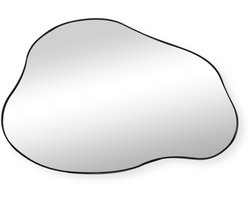 SensaHome Matteo Wandspiegel – Organische Spiegel – Asymmetrisch Design – 60x40 cm – Zwart