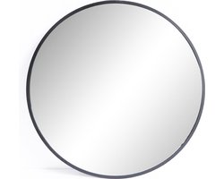 SensaHome - Moderne Design Wandspiegel - Ronde Spiegel - Krasvrij - Zwart - 80 CM