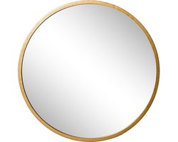 SensaHome - Moderne Nordic Design Wandspiegel - Ronde Wandspiegel - Badkamer/Make-up Spiegel - Goud - 50 CM