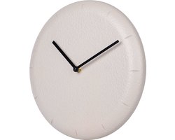 SensaHome Wandklok Dakar - Japandi Stijl Ronde Klok - Minimalistisch Betonlook - Ø30cm - Beige
