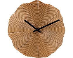 SensaHome Wandklok Montreal - Luxe Industrieel Stijl Klok - Organische Vorm - Roestig Design - Ø30cm - Brons