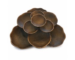 SENSE, Aluminium Schaal Lotusbloem – Sieradenschaal – Meerlaags Bloemdesign – Vintage Brons