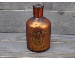 SENSE Decoratieve fles vaas met opdruk - Vintage stijl vaas - Vaas koper antiek ***2 STUKS ***