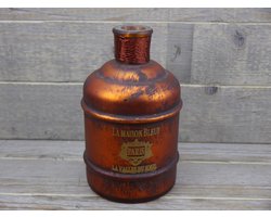 SENSE Decoratieve fles vaas met opdruk - Vintage stijl vaas - Vaas koper antiek
