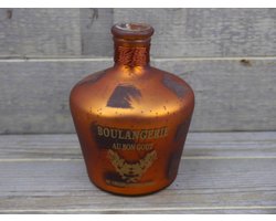 SENSE Decoratieve fles vaas met opdruk - Vintage stijl vaas - Vaas koper antiek