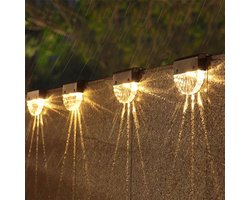 Sense14 Buitenlamp met Sensor - Balkon Verlichting Buiten - Buitenlamp Zonne Energie - Dag en Nacht Sensor - 4 Stuks