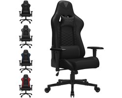 SENSE7 Spellcaster - Ergonomische bureaustoel - Gamingstoel - nek- en lendenkussen - In hoogte verstelbaar - Eco-leer - Duurzaam en comfortabel - Maximale belasting 150 kg - tot 185 cm lang - Zwart