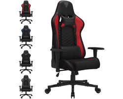 SENSE7 Spellcaster - Gamingstoel - Belastbaar tot 150 kg - Eco-leer & Lendenkussen - Bureaustoel - Ergonomische Stoel - Max. 185 cm - Zwart en rood