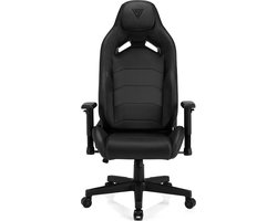 SENSE7 Vanguard Ergonomische bureaustoel, Gamingstoel, Lendenkussen, In hoogte verstelbaar, Eco-leer, Duurzaam en comfortabel, max. belasting 150 kg, tot 190 cm lang, zwart