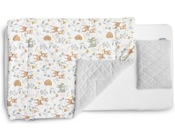 Sensillo beddengoed set hert beige l dekbed met kussen 95 × 75 cm