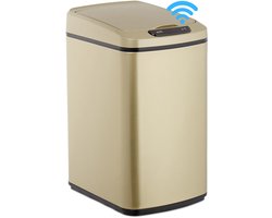 Sensor prullenbak - 12 l - automatisch - met binnenemmer - goud