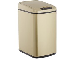 sensor prullenbak - 12 l - automatisch - met binnenemmer - keuken - badkamer - goud