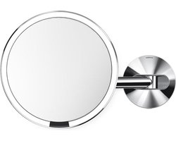 Sensor Spiegel, met Wandbevestiging, 20 cm, Zilver - Simplehuman