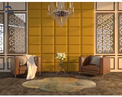 Sentip wandpaneelen - 3D AKOESTISCH GESTOFFEERDE PANELEN hoofdbord stoffen Muurpanelen wandbekleding wandkussen wandpaneel wandstoffering stoffering kleuren en maten velours velvet fluweel skai Kunstleer luxury luxe bekleding