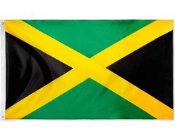 Senvi Printwear - Flag Jamaica - Grote Jamaica vlag - Gemaakt Van 100% Polyester - UV & Weerbestendig - Met Versterkte Mastrand - Messing Ogen - 90x150 CM - Fair Working Conditions