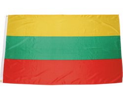 Senvi Printwear - Flag Lithuania - Grote Litouwen vlag - Gemaakt Van 100% Polyester - UV & Weerbestendig - Met Versterkte Mastrand - Messing Ogen - 90x150 CM - Fair Working Conditions