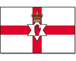 Senvi Printwear - Flag Northern Ireland - Grote Noord-Ierland vlag - Gemaakt Van 100% Polyester - UV & Weerbestendig - Met Versterkte Mastrand - Messing Ogen - 90x150 CM - Fair Working Conditions