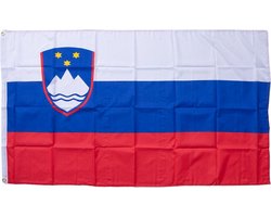 Senvi Printwear - Flag Slovenia - Grote Slovenia vlag - Gemaakt Van 100% Polyester - UV & Weerbestendig - Met Versterkte Mastrand - Messing Ogen - 90x150 CM - Fair Working Conditions