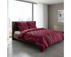 SENZA DONNA 100% Premium Katoen Satijn Dekbedovertrek 140x200/220-1x60x70 cm ( 260 cm Lang ) RIO