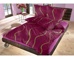 SENZA DONNA 100% Premium Katoen Satijn Dekbedovertrek 240x200/220-2x60x70 cm ( 260 cm Lang ) RIO