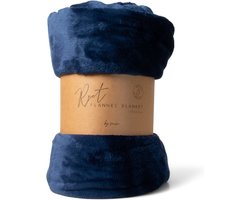 SENZA Flanel Plaid - Woondeken - 200 x 150 cm - RPET - Blauw