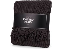 SENZA Plaid Gebreid - 150 x 130 cm - Antraciet