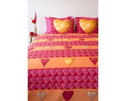 SENZATIONE 100% Katoen Percaline Dekbedovertrek 240x200/220-2x60x70 cm COOKIE