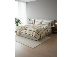 SENZATIONE 100% Katoen Percaline Dekbedovertrek 240x200/220-2x60x70 cm TOMMY ECRU