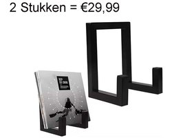 SERALUXE - LP houder - 2 PACK LP Opbergsysteem - Vinyl - Platenrek - Houder - Standaard - Album - IJzer - cd/dvd-opbergsystemen - cd rek - lp kast - Vinyl Houder - Metaal - Vinyl Opberg Systeem – LP Kast - Platenrek