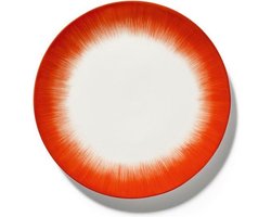 Serax Ann Demeulemeester Dé bord D28cm off white/red var5