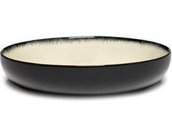Serax Ann Demeulemeester Dé Bord Hoog Off White-Black D 18.5cm