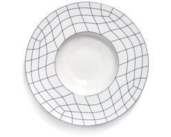 Serax Ann Van Hoey Nido diep bord klein centraal D28cm blauw /wit