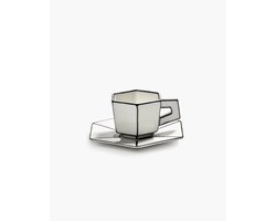 Serax Annebet Philips Carte Blanche Espresso kop + schotel 9cl inhoud (set van 2)