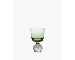 Serax Bella Silva Glas op voet S Diamter 6.5cm Hoogte 9.5cm 110ml Groen 'Eternal snow' (set van 6)
