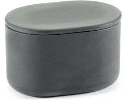 Serax - Bertrand Lejoly - Cose - Ovaal potje met deksel L - Grijs - H 6,5cm