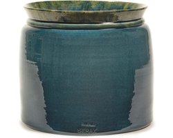 Serax - Bloempot - aardewerk - blauw - D30 x H26 cm