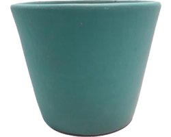 Serax Bloempot Handpainted Azure Petrol-Groen D 13 cm H 11 cm Voordeelaanbod per 2 stuks