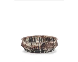 Serax Bloempot-Plantenschaal Dune Kelly Wearstler Wit-Donker Bruin D 49 cm H 15.3 cm