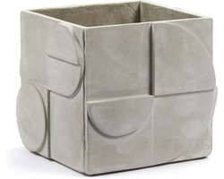 Serax Bloempot Pot Seventies Grijs-Beton-Naturel Vierkant H 20 x 22 x 22cm