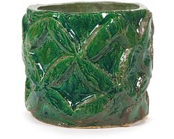 Serax Bloempot Structuur Groen-Bruin-Gemeleerd D 28 cm H 28 cm