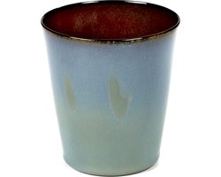 Serax by Anita Le Grelle Beker - M - D8,5x9,5 cm - Smokey blue/Rust