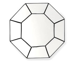 Serax - Carte Blanche Ontbijtbord, wit / zwart (set van 2)