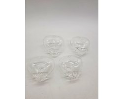 Serax decoratie vaasjes hart 4stuks