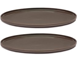 Serax - Dune Bord van Kelly Wearstler, Ø 33 cm, Leisteen / bruin (set van 2)