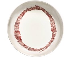 Serax Feast By Ottolenghi Diep Bord Ø22 White Stripes Red