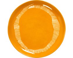 Serax Feast By Ottolenghi Dinerbord Ø22.5 Yellow Stripes White
