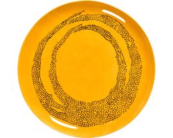 Serax Feast By Ottolenghi Dinerbord Ø26.5 Yellow Dots Black